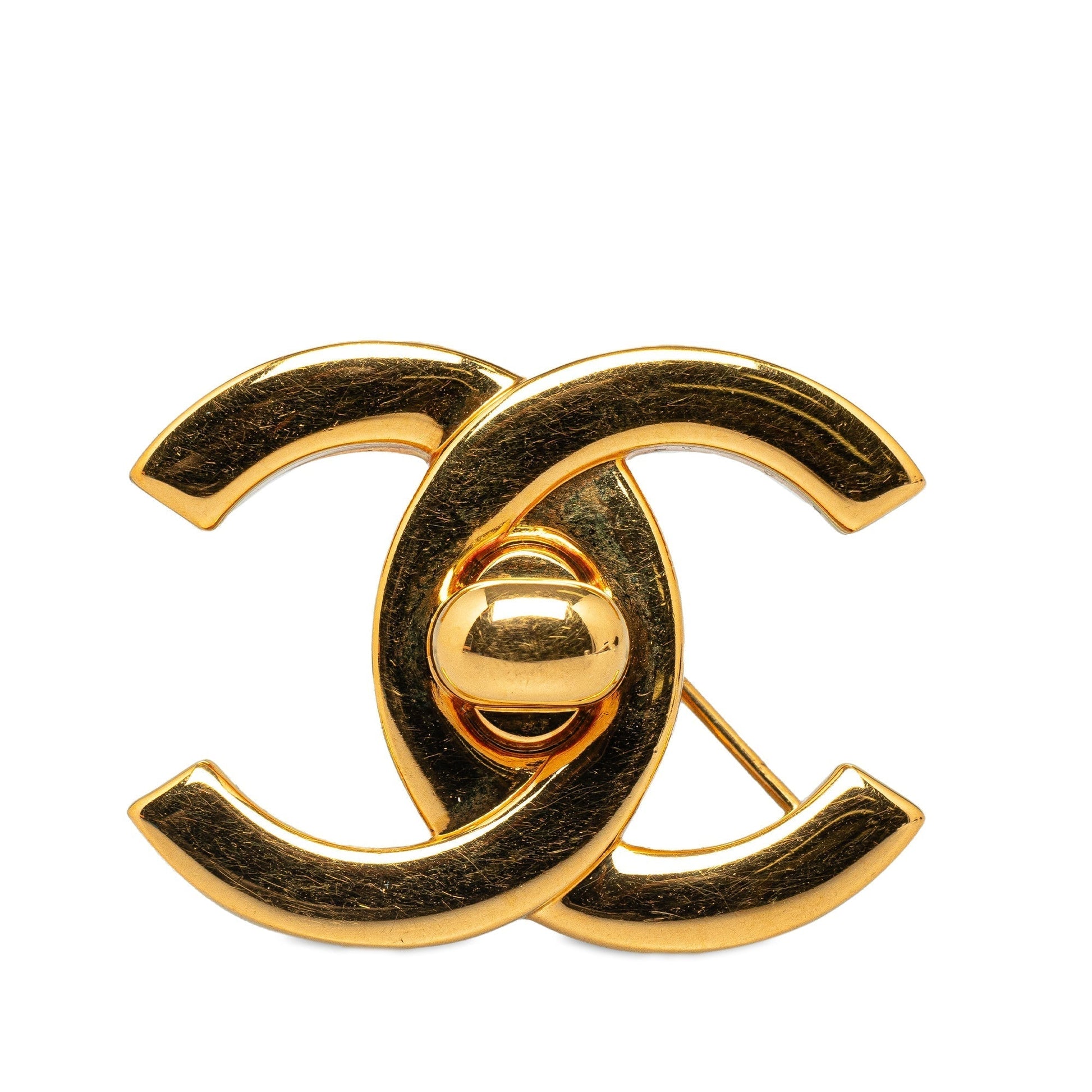 CHANEL CC Turn-Lock Brooch Costume Brooch