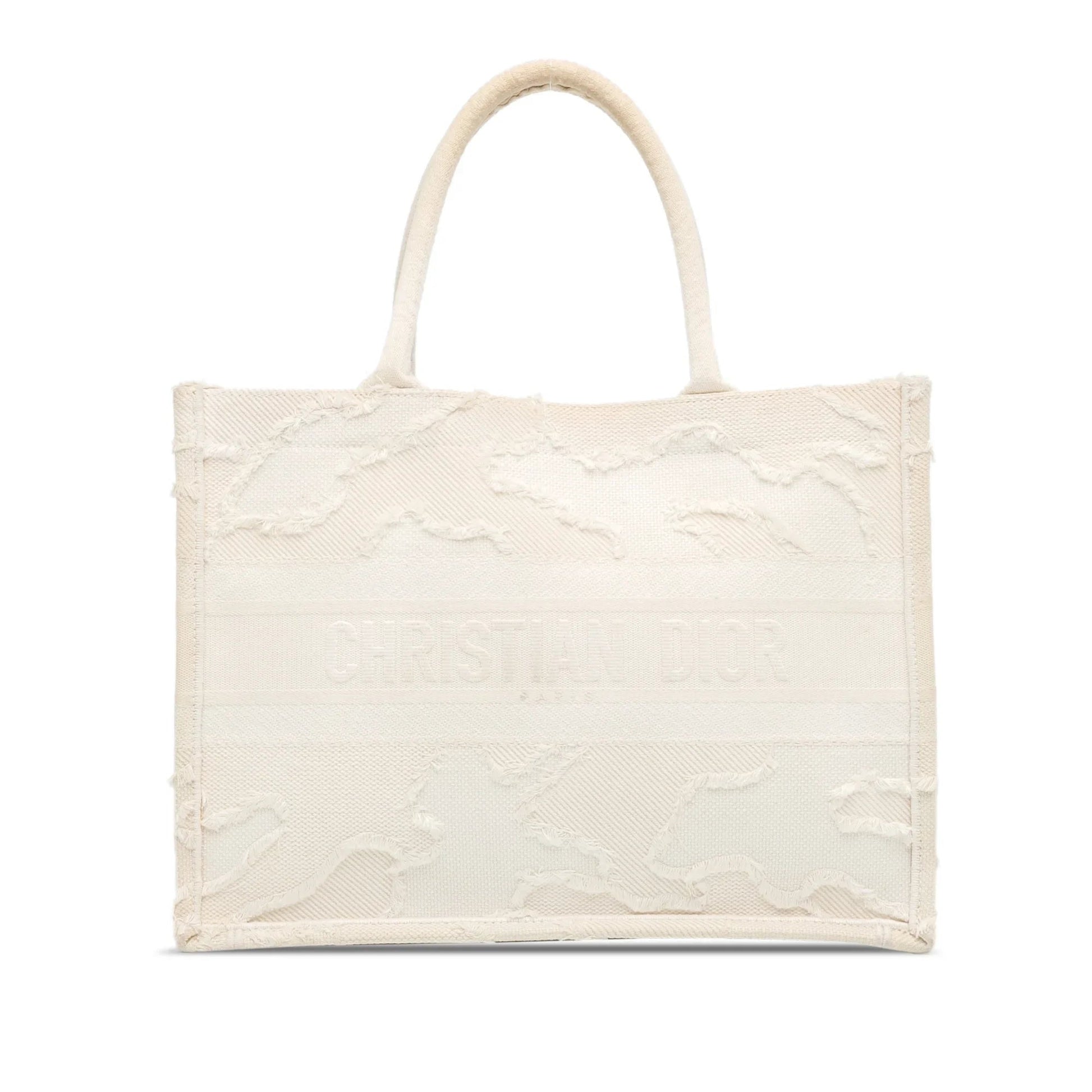 Dior Handbag Camouflage Book Tote White Medium Tote Bag