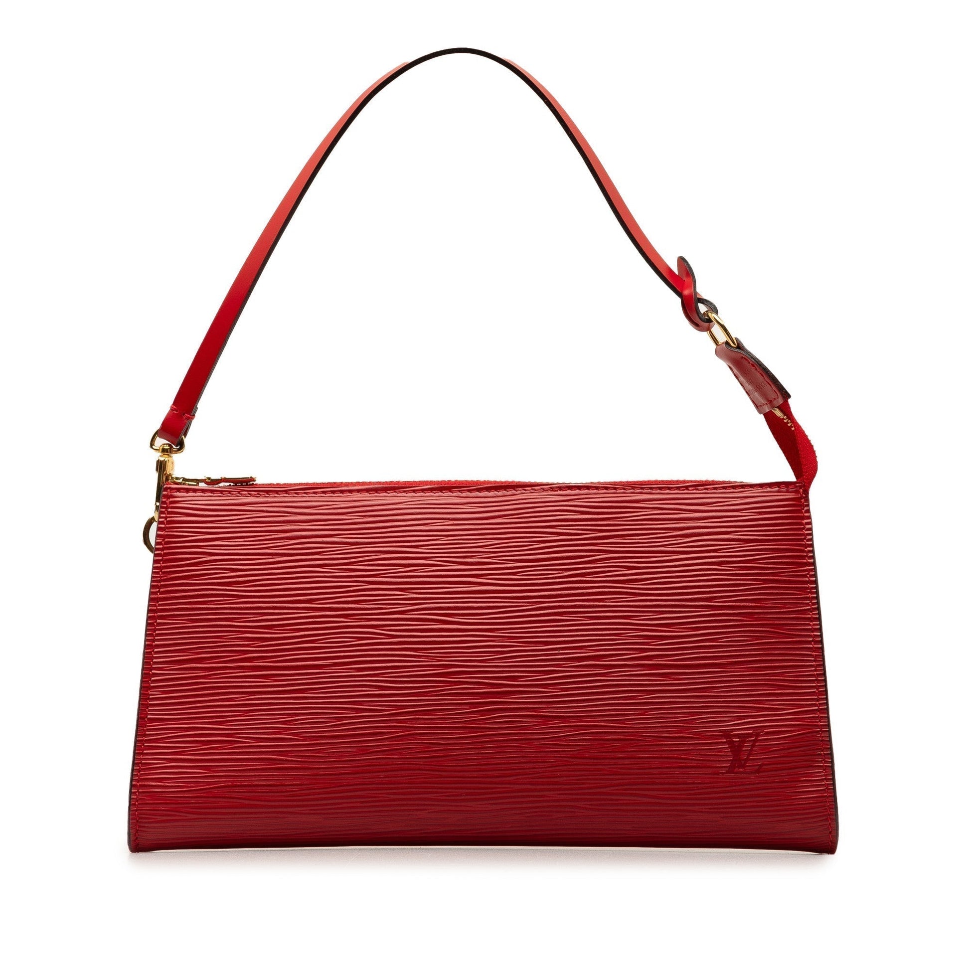 Red Louis Vuitton Epi Pochette Accessoires Shoulder Bag