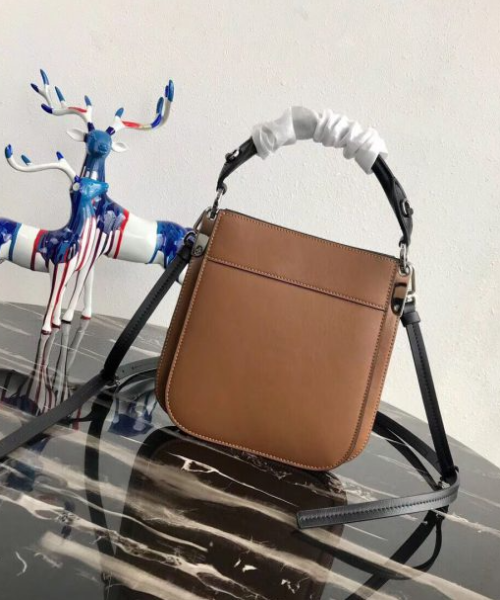 Prada Margit Shoulder Bag Leather Brown