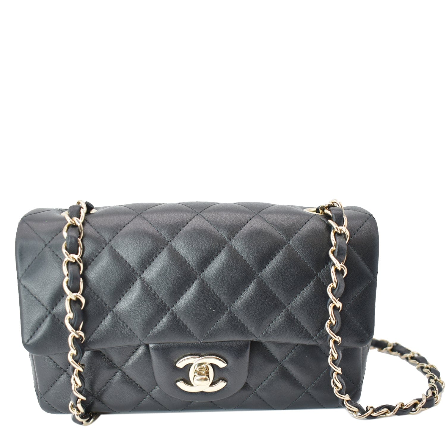 Chanel Rectangular Flap Quilted - Deals Leather Lambskin Black Travel Bag