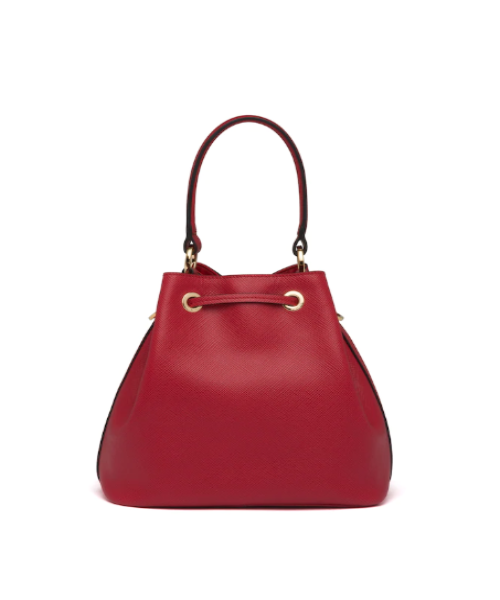Prada Prada Saffiano Leather Bucket Bag Red