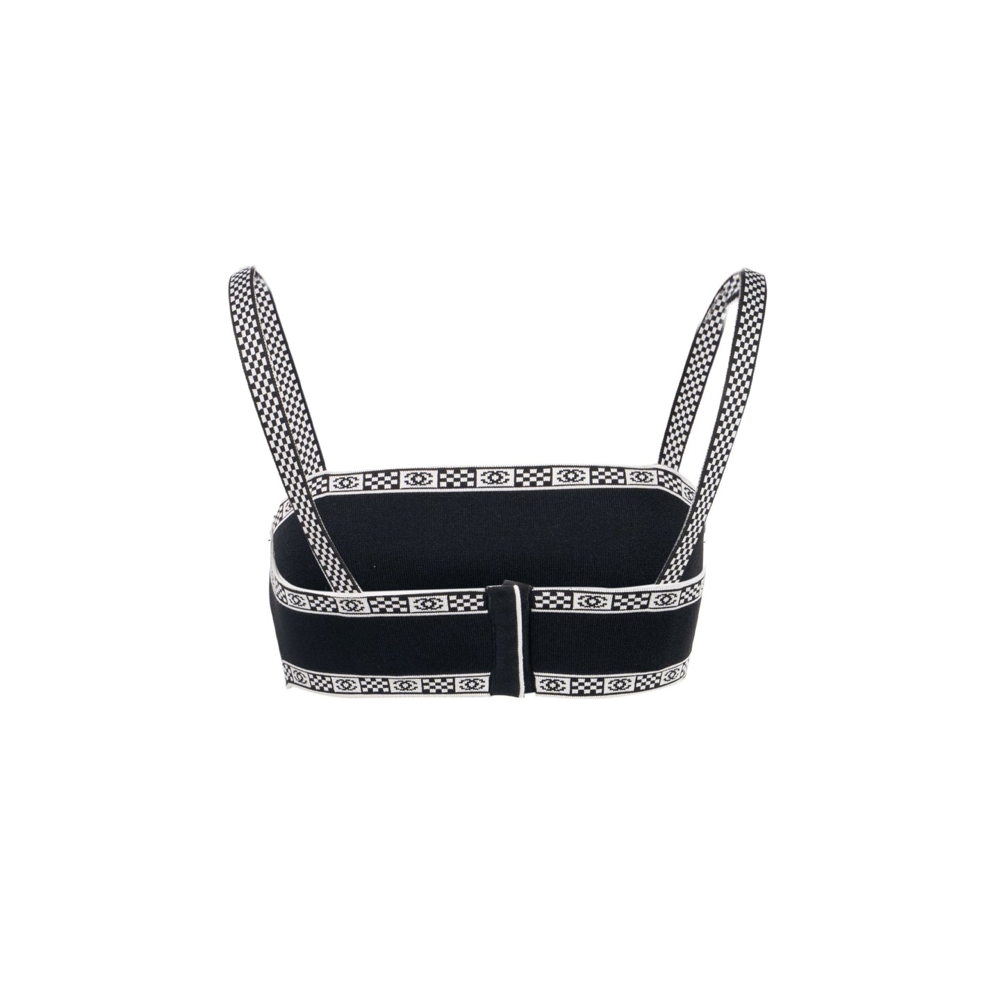 Chanel Black White Handbag Black White