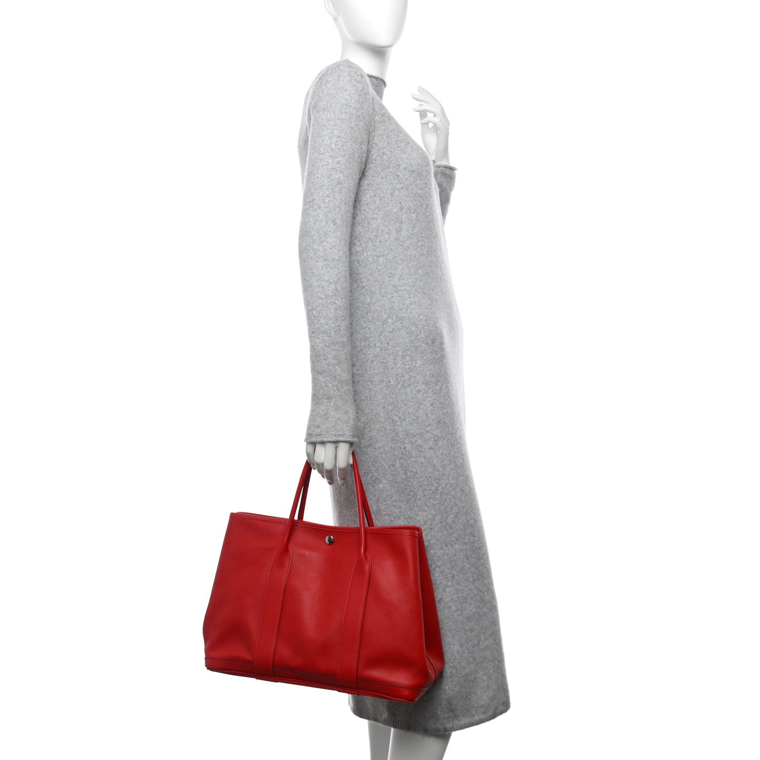 Hermes Epsom Garden Party Rouge Cas Ue Handbag Travel Bag