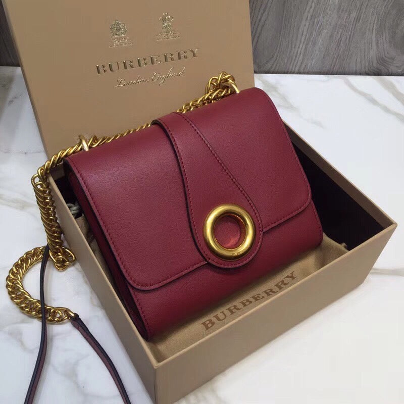Top Quality Grommet Detail Crossbody Bag Dark Red