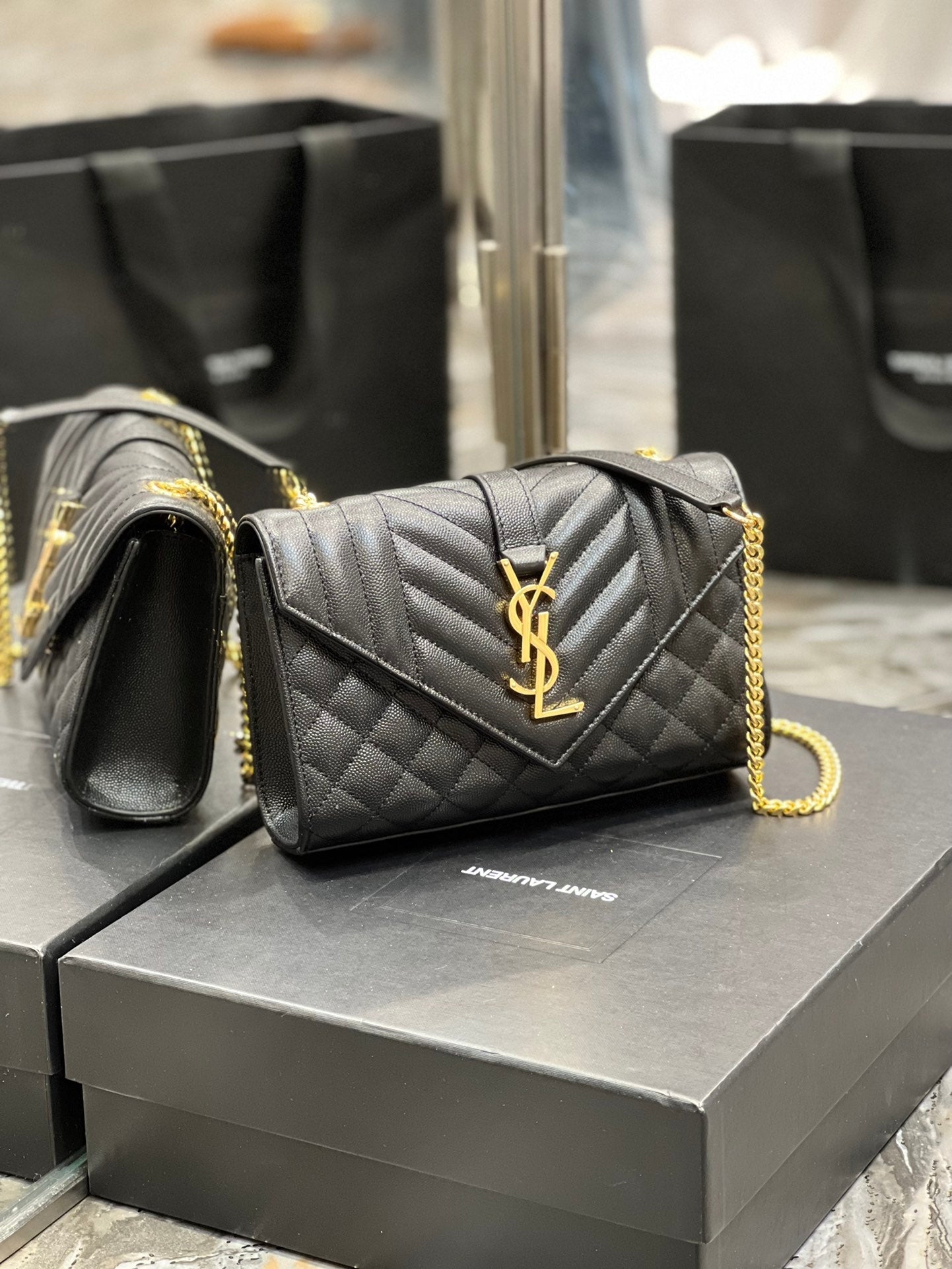 YSL Saint Laurent Ysl Saint Laurent Small Bag Black In Mix Travel Bag