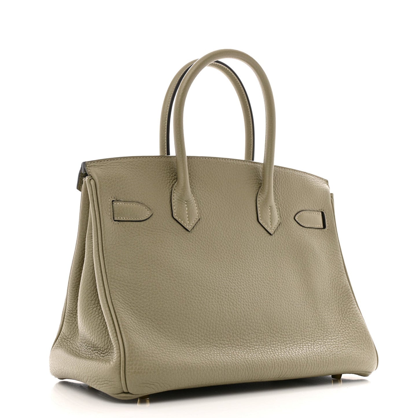 Hermes Taurillon Clemence Birkin Sauge Handbag Travel Bag