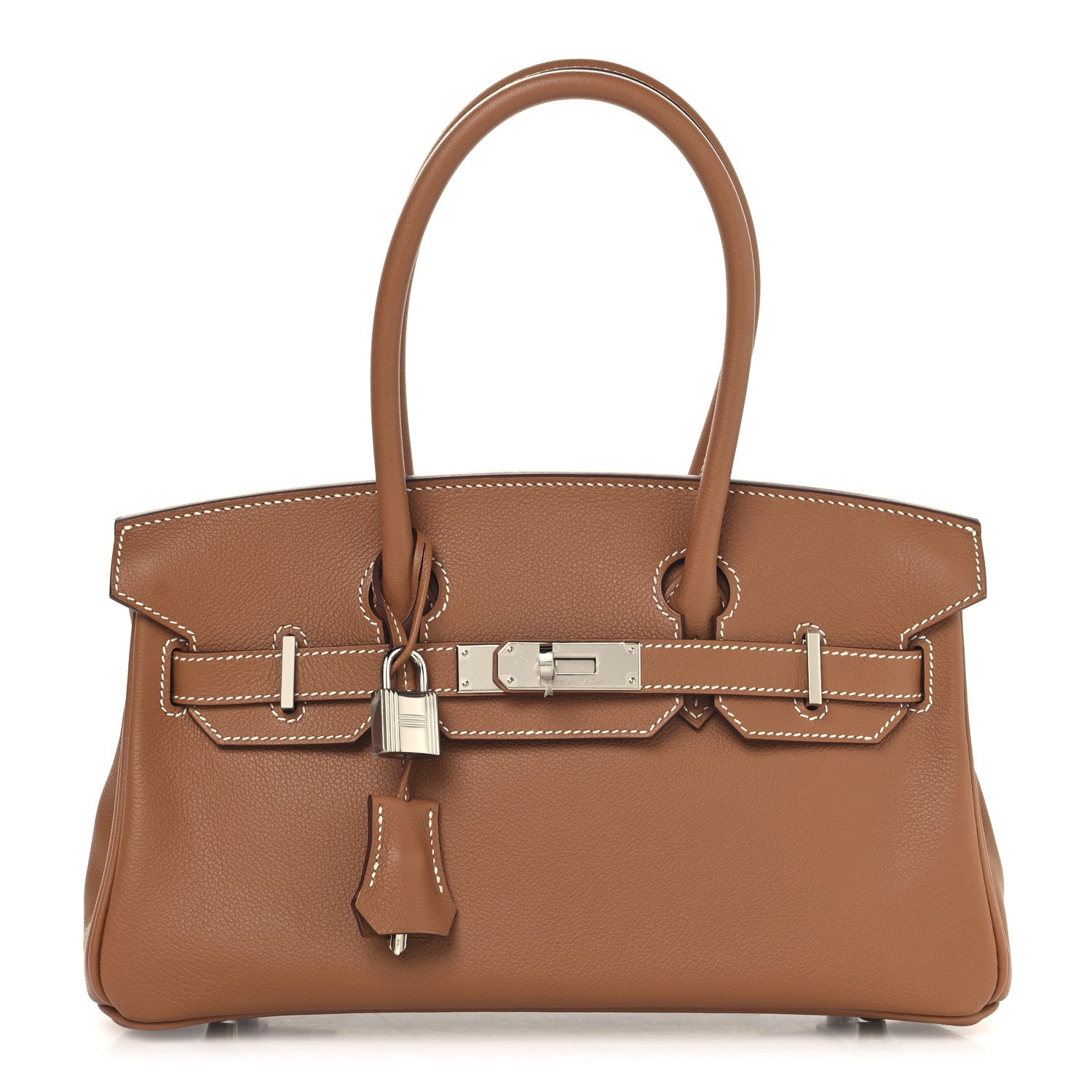 Hermes Evercolor Shoulder Birkin Light Gold Shoulder Bag