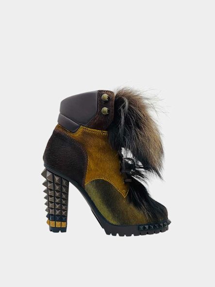 Fendi Joan Leather Brown Shoes