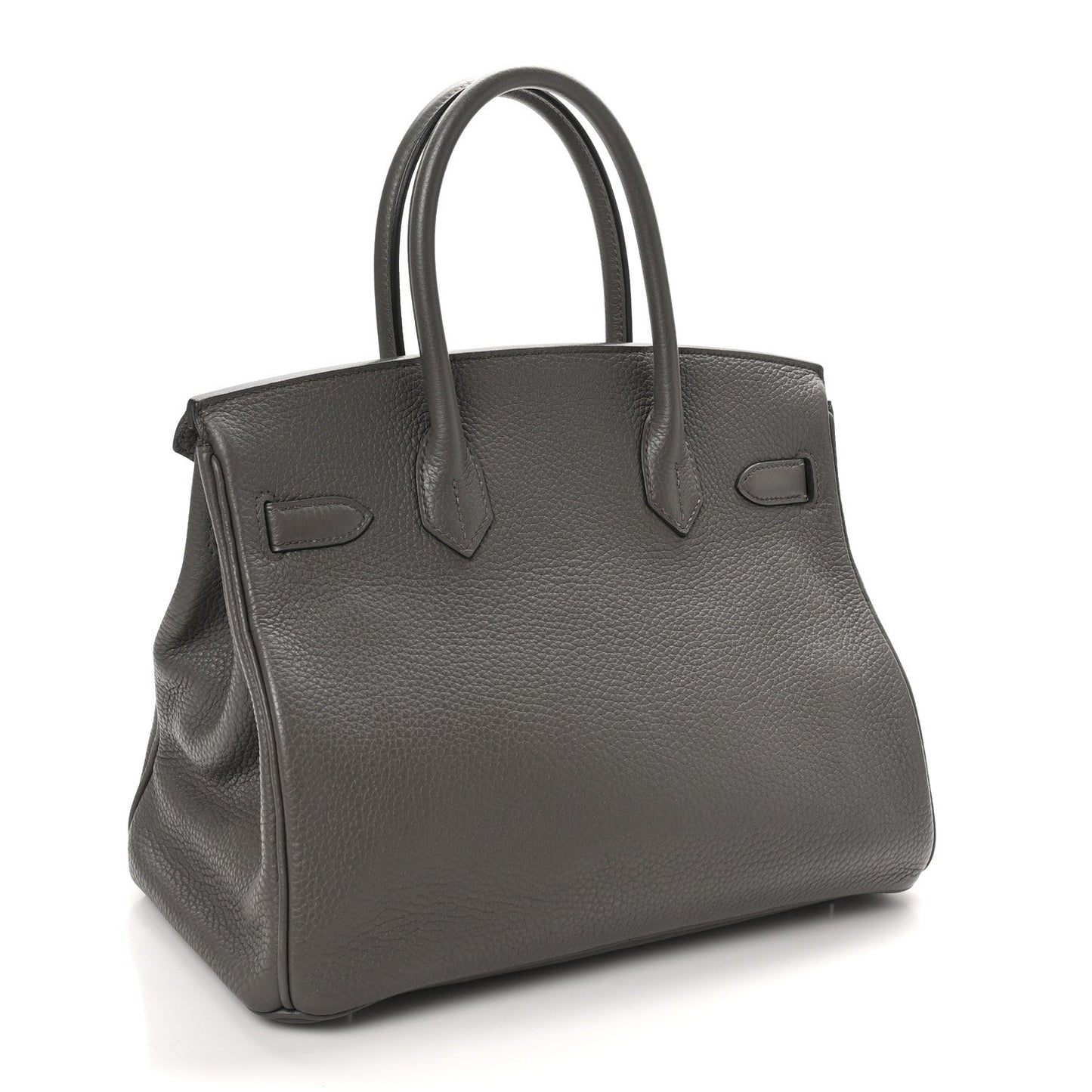 Hermes Taurillon Clemence Birkin Etain Handbag Travel Bag