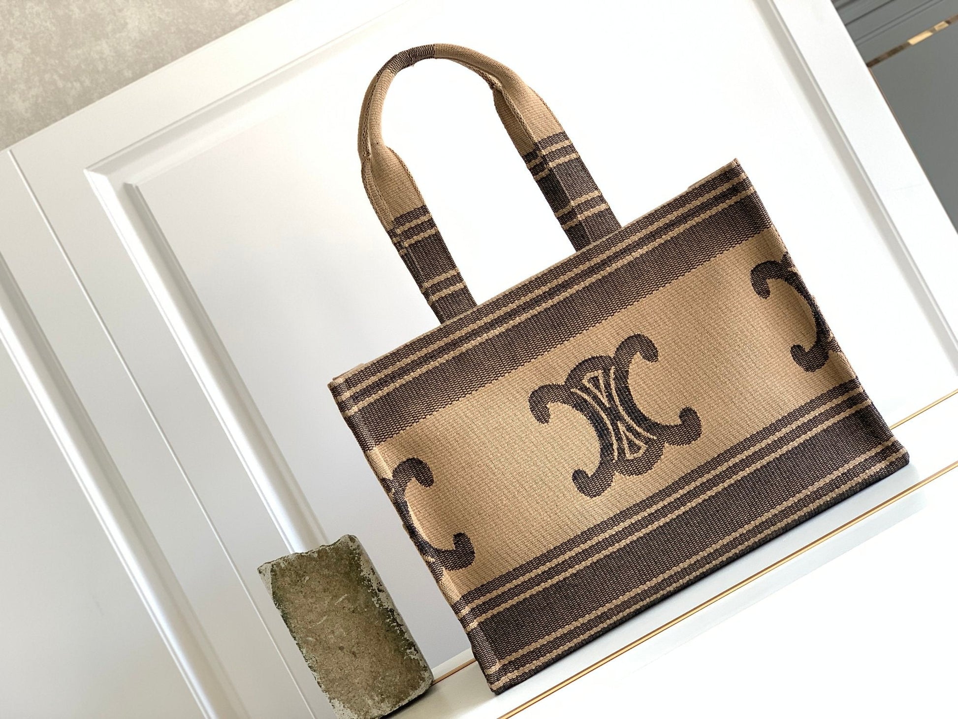 Top Quality Cabas Thais In Textile With Black Beige Travel Bag 196762Egh02Bl 1279