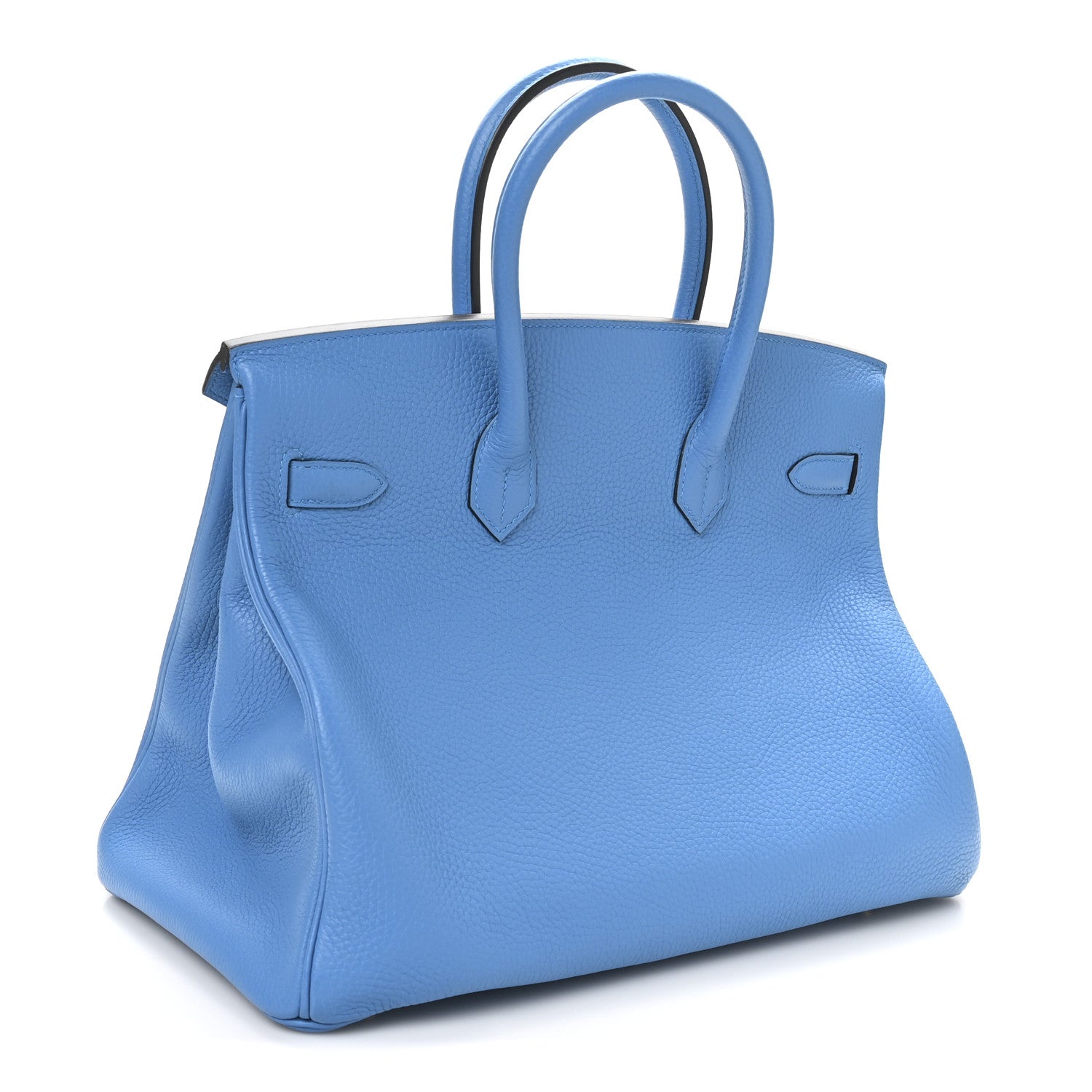 Hermes Taurillon Clemence Birkin Bleu Zanzibar Handbag Travel Bag