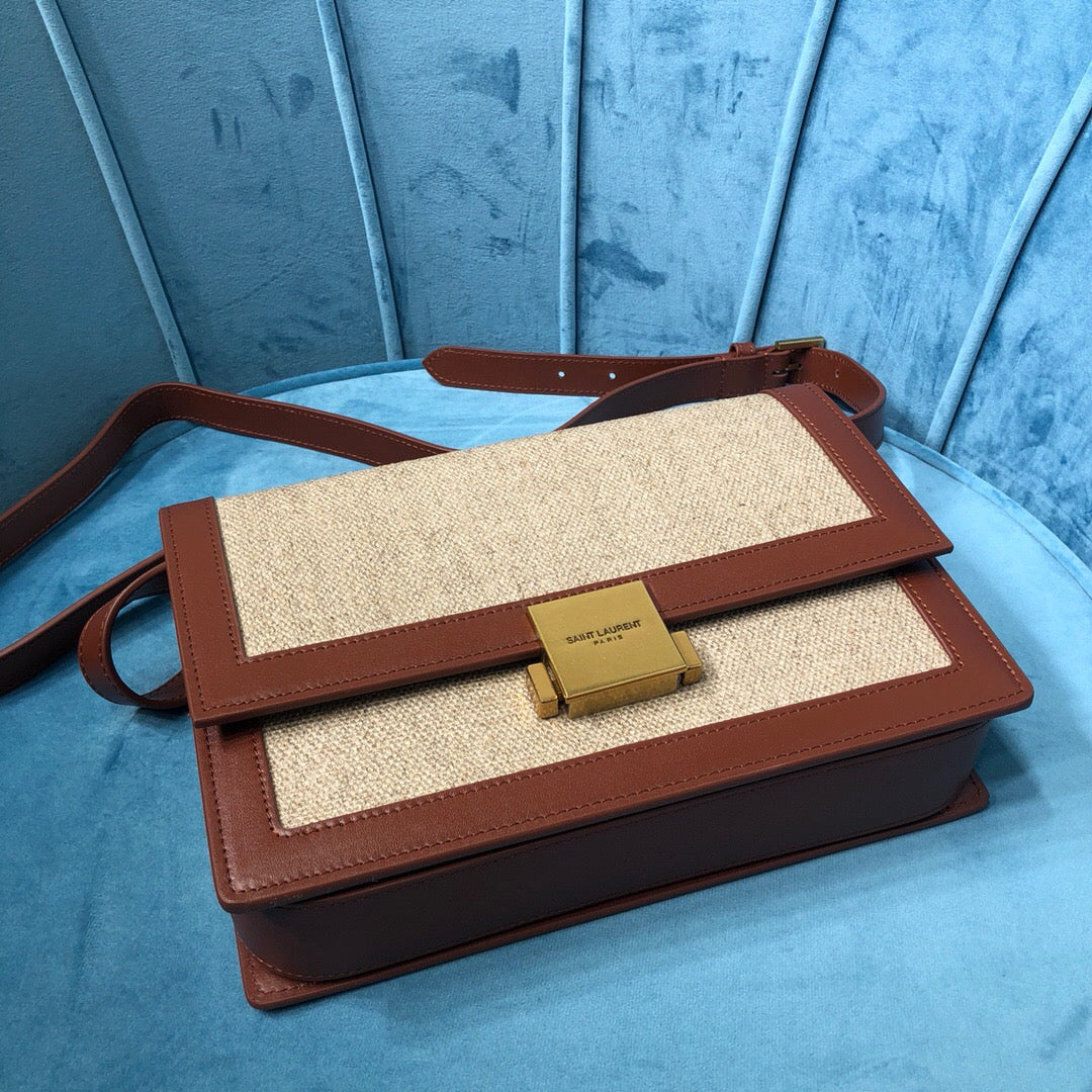 YSL Saint Laurent YSL Top Quality Le Carrã Satchel In Canvas Beige Travel Bag