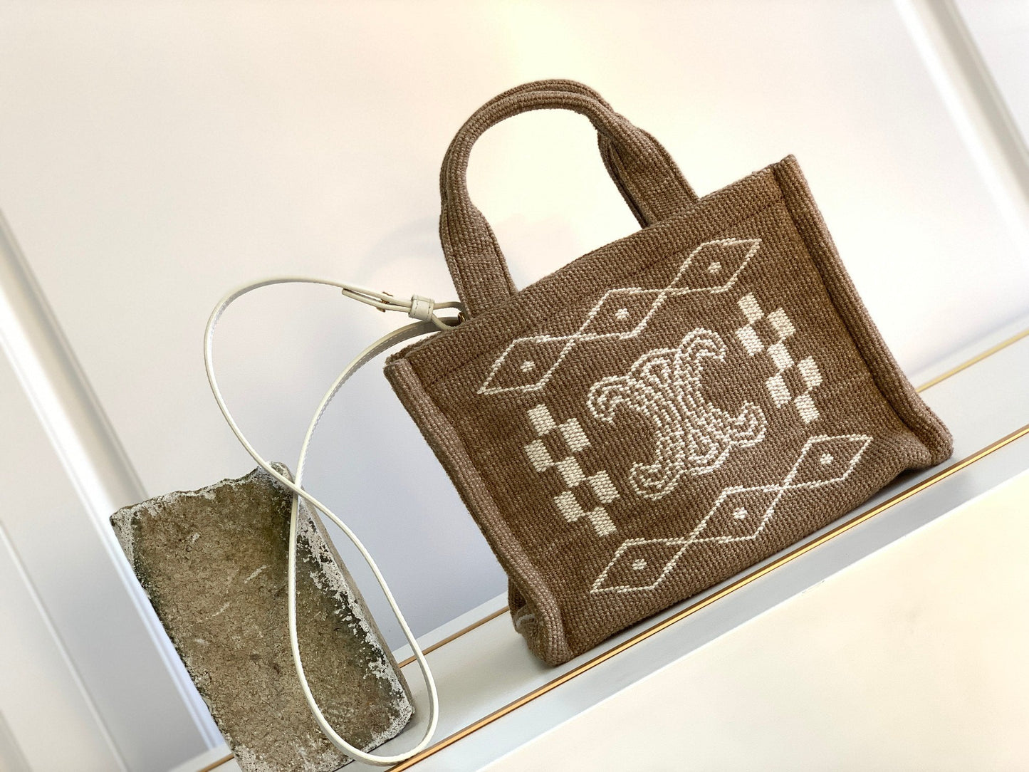 Top Quality Cabas Thais In Textile For White Small Travel Bag