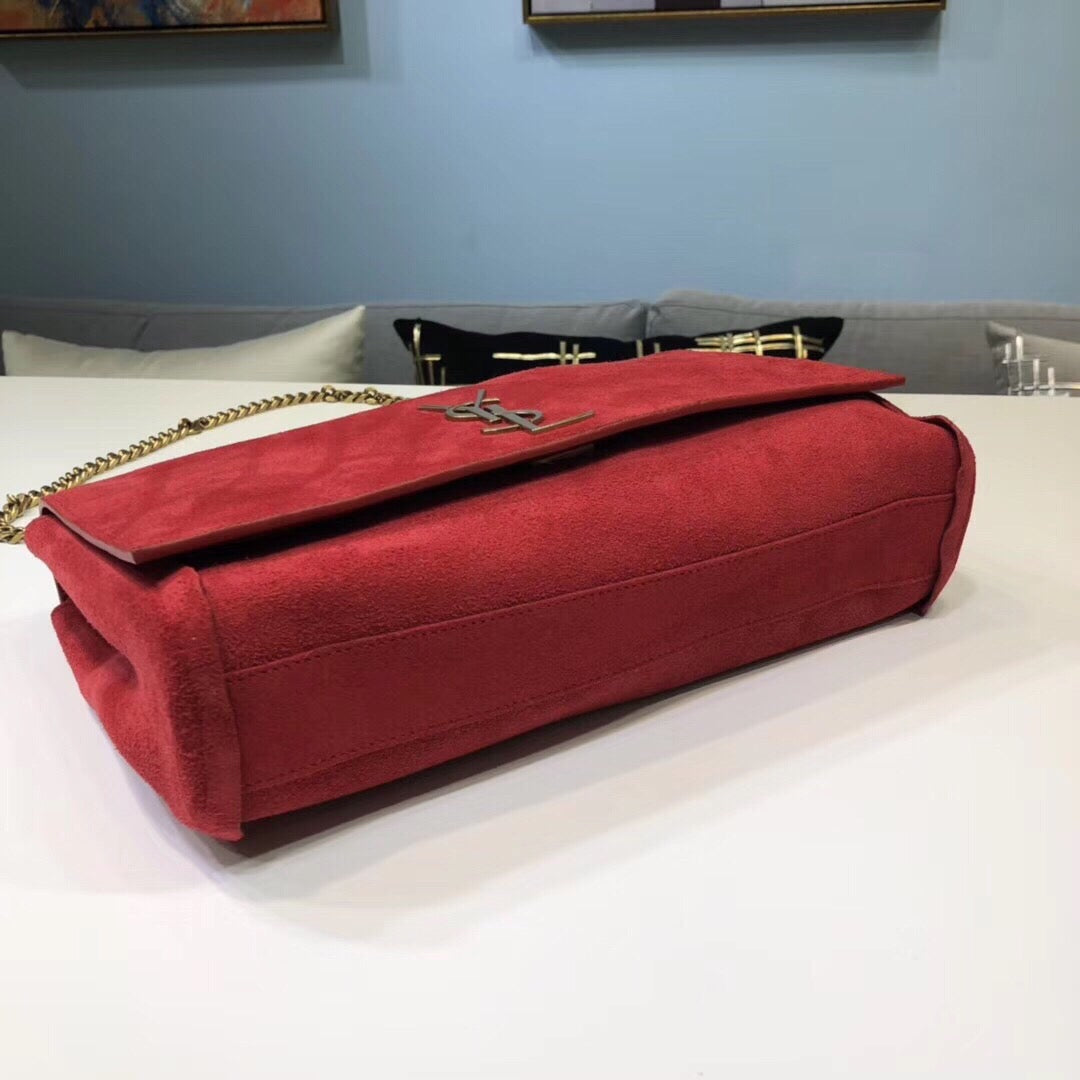 YSL Saint Laurent Kate Reversible 28.5in 11cm Red Medium Chain Handbag