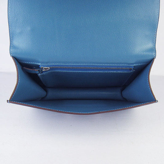 Hermes Luxury Constance Cowskin Bag H Leather Blue Travel Bag