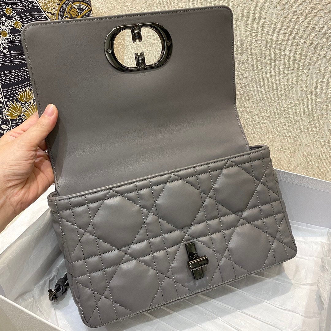 Metop Qualityum Caro Padded Macrocannage Grey Gray Crossbody Bag