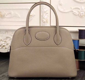 Hermes Luxury Bolide Cm Togo Light Grey Bag Leather Travel Bag