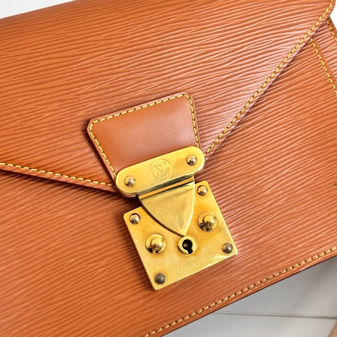 Louis Vuitton Epi Leather Sellier Dragonne   - Brown Clutches, Handbags MR2104202547222A