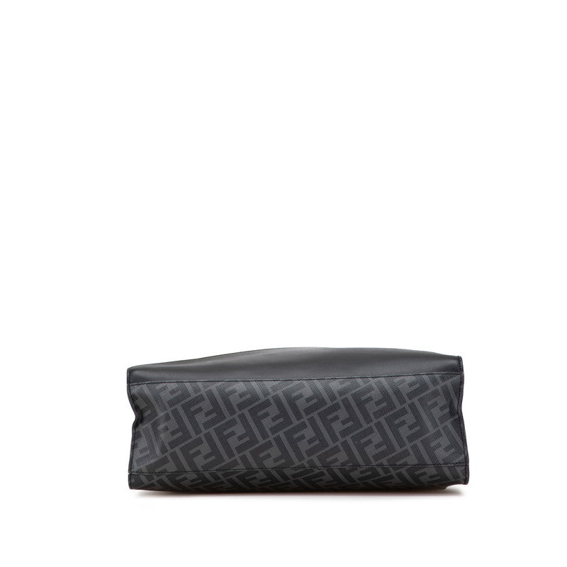 Fendi Zucca Pvc 2Way Bag Leather Travel Bag