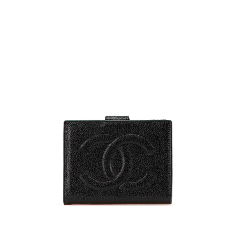 Chanel Coco Mark Caviar Skin Wallet