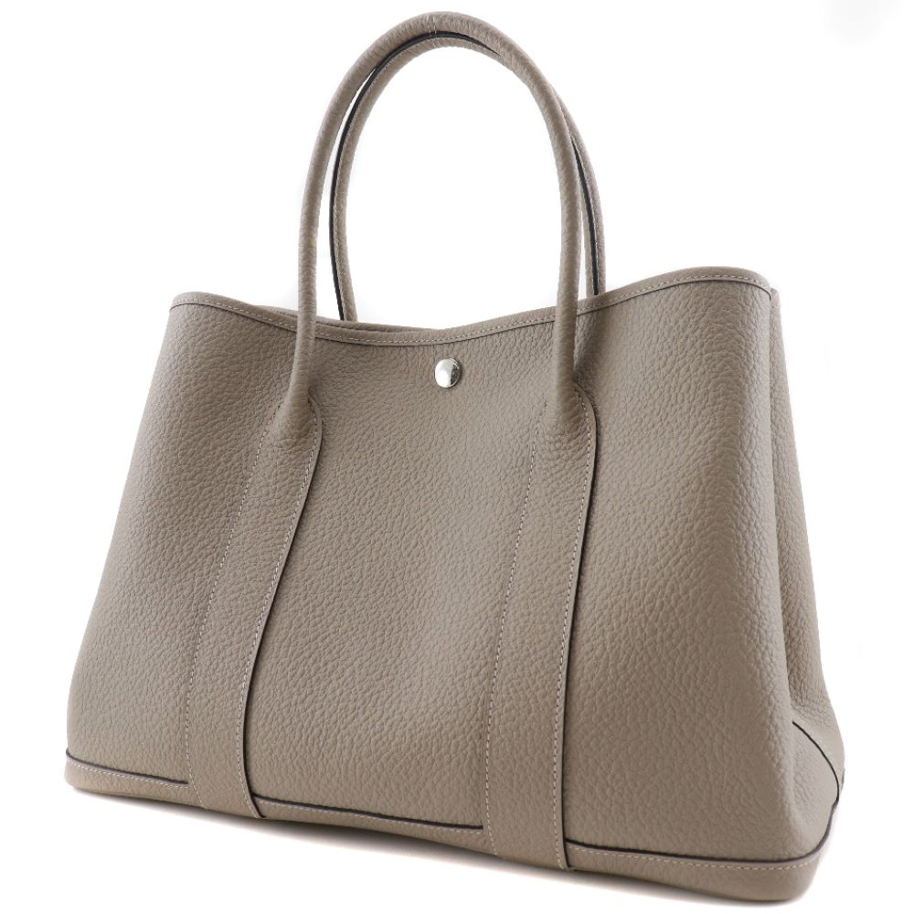 Hermes Tote Bag Negonda Calfskin Garden Party Pm Women Gray