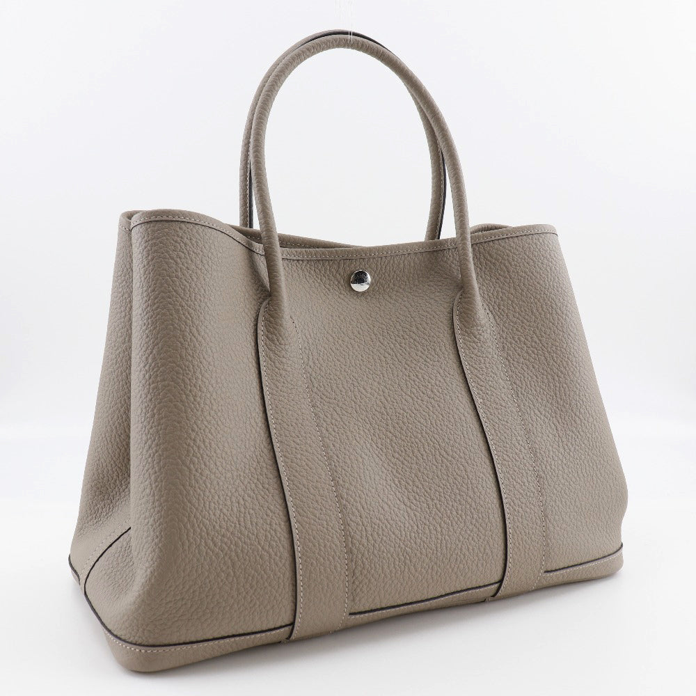 Hermes Tote Bag Negonda Calfskin Garden Party Pm Women Gray