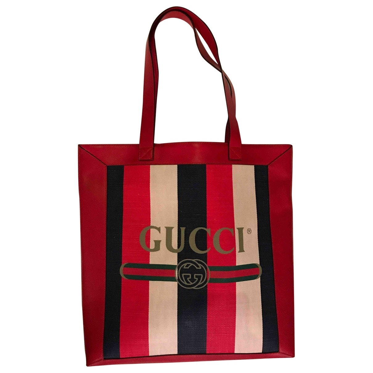 Gucci red leather handbag