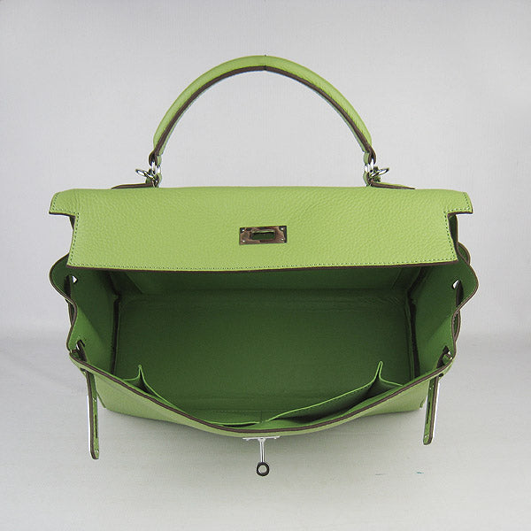 Hermes Luxury Kelly Cm Togo Handbag Leather Green Travel Bag