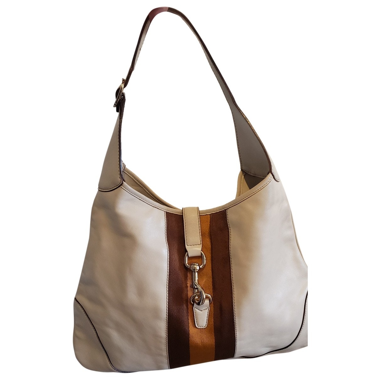 Gucci jackie beige leather handbag