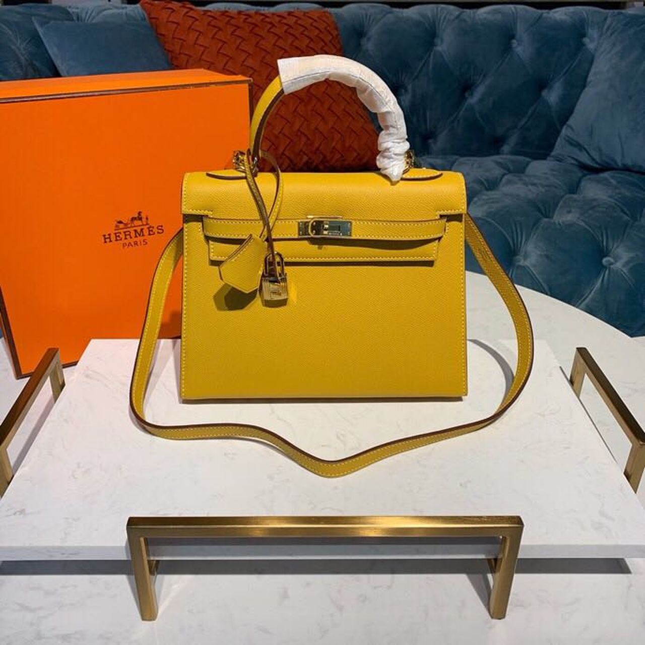 Top Quality Kelly Jaune For Women Toned Gold Travel Bag