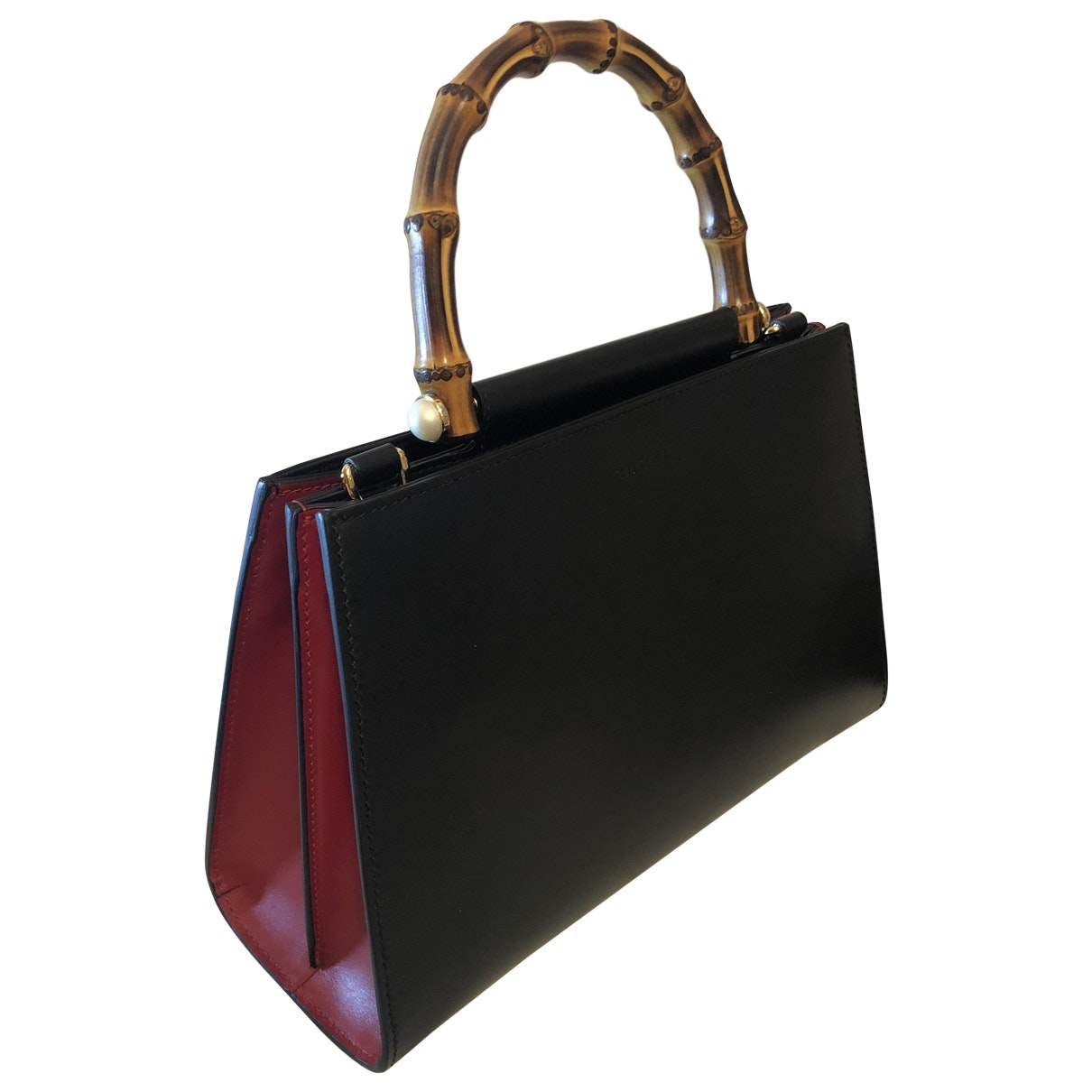 Gucci nymphaea black leather handbag