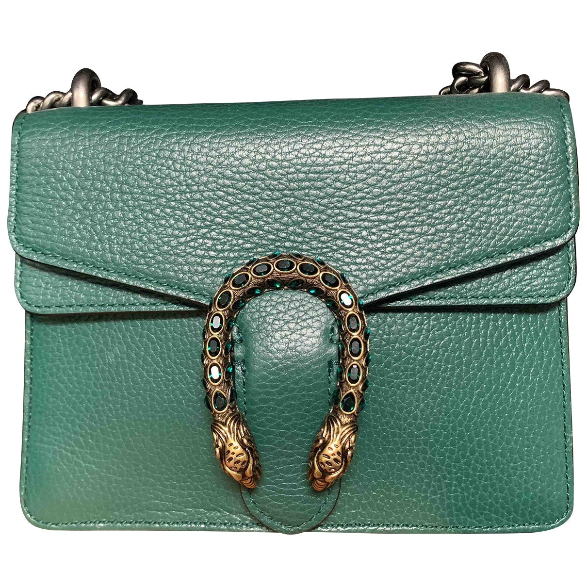 Gucci dionysus green leather handbag
