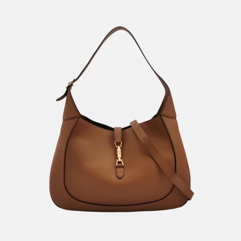 Gucci Jackie Caramel Strap Tan Large Shoulder Bag