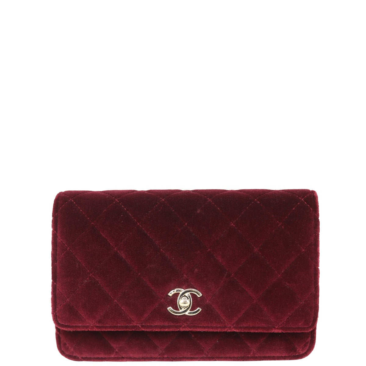 Chanel Pearl Crush Velvet Wallet on Handbag Chain