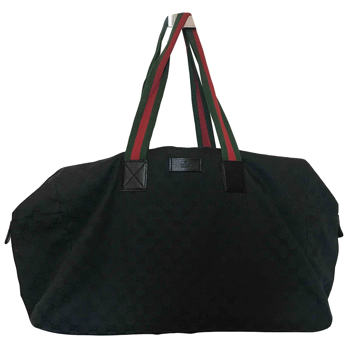 Gucci black cloth travel bag
