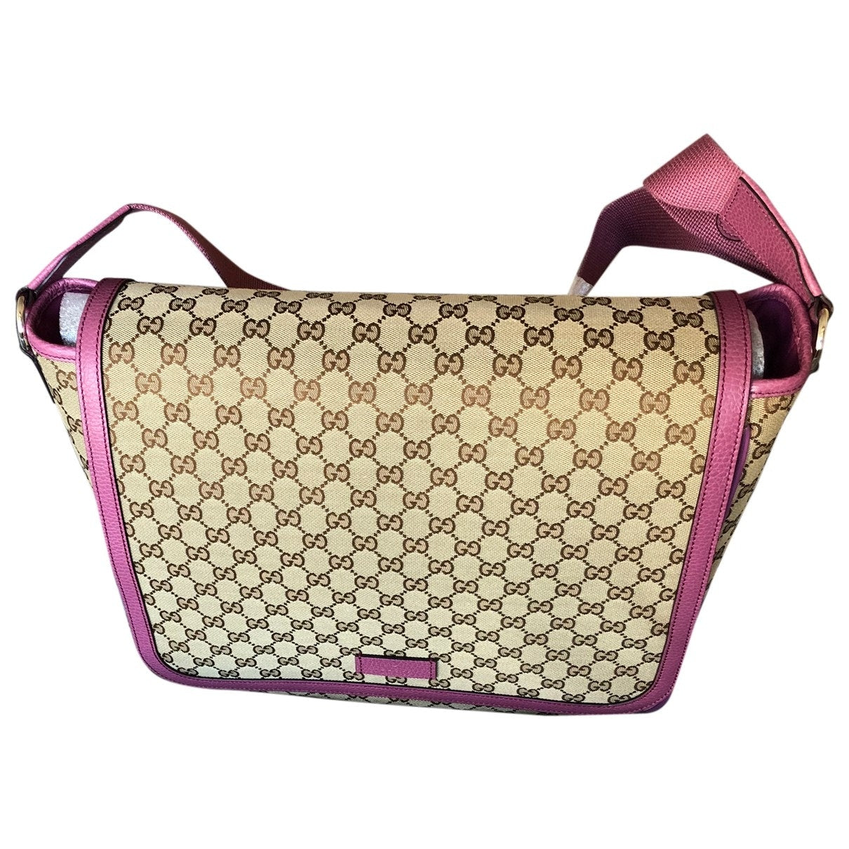 Gucci beige cloth travel bag