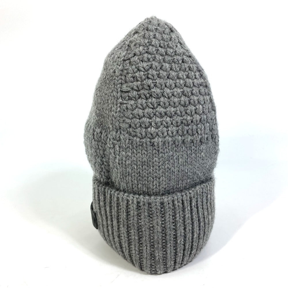 Louis Vuitton Knit M74404 Beanie knit Damier Wool Gray Apparel