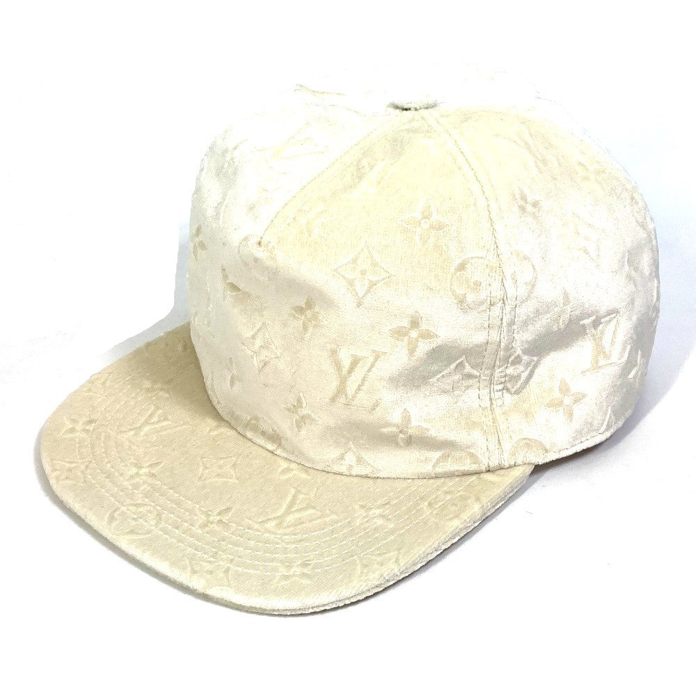 Louis Vuitton polyester newsboy velvet Monogram White Hat