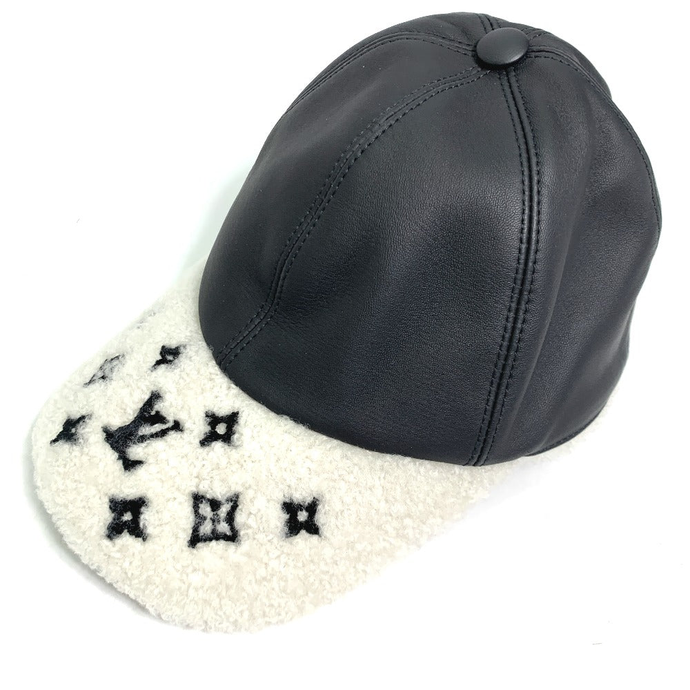 Louis Vuitton M00493 sharing M Leather Black Hat