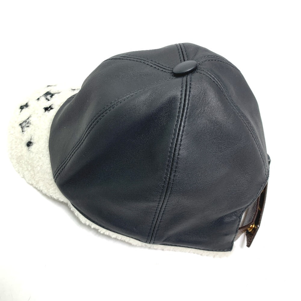 Louis Vuitton M00493 sharing M Leather Black Hat