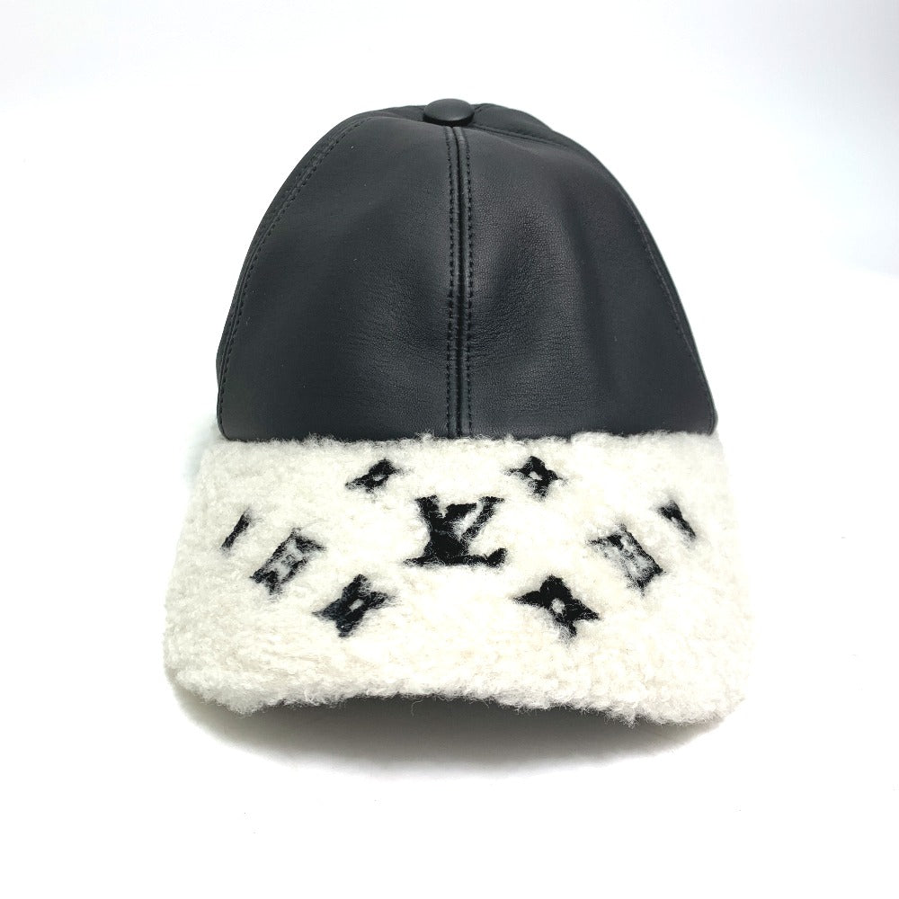 Louis Vuitton M00493 sharing M Leather Black Hat
