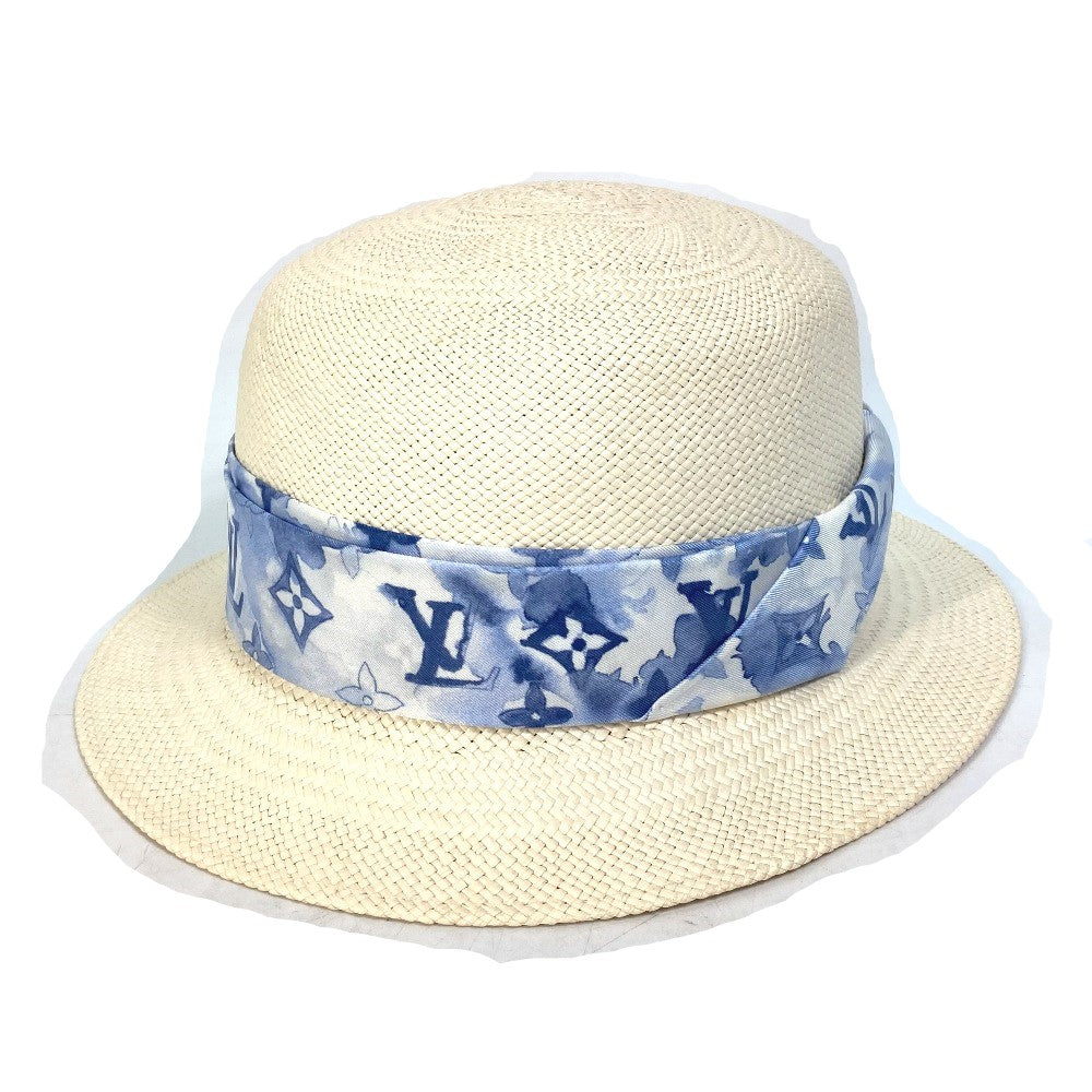 Louis Vuitton M76762 straw water color chapeau Monogram Blue Hat