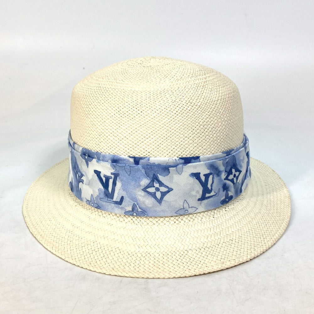 Louis Vuitton M76762 straw water color chapeau Monogram Blue Hat