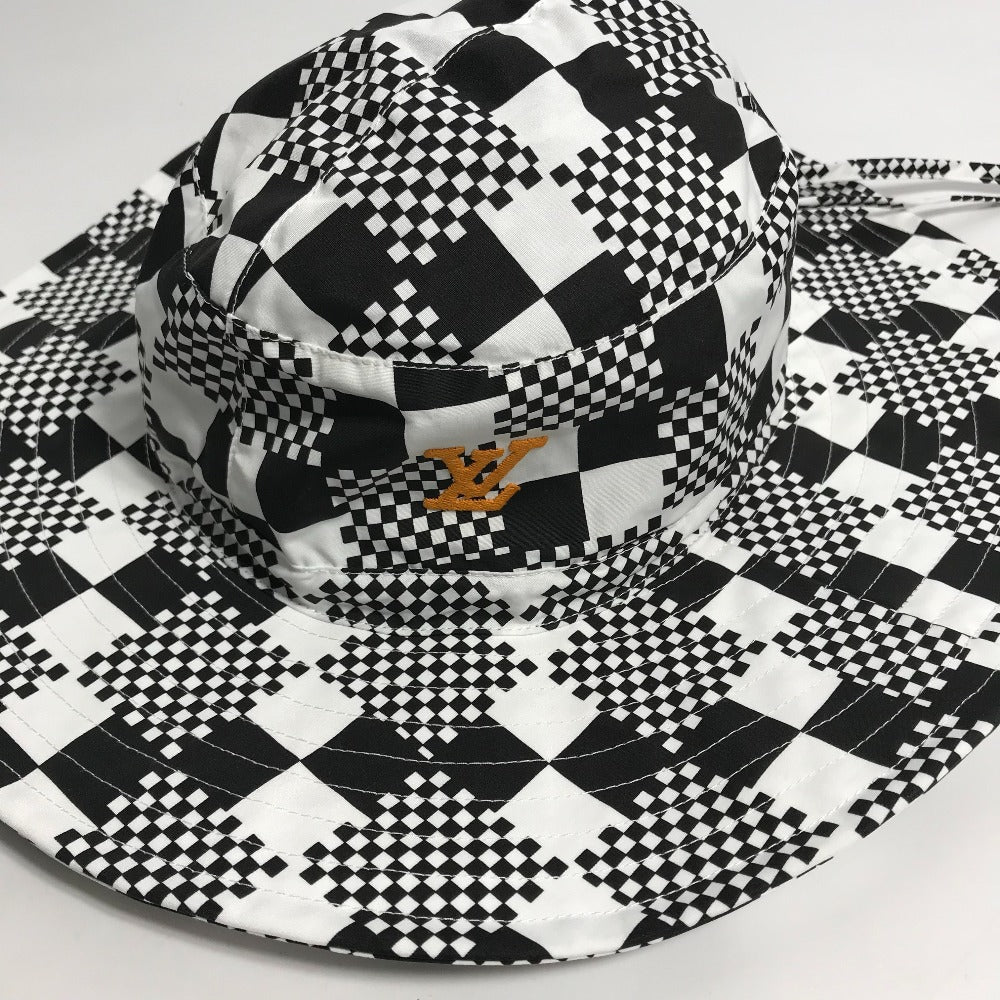 Louis Vuitton Polyester Distorted Damier Cotton Black Hat