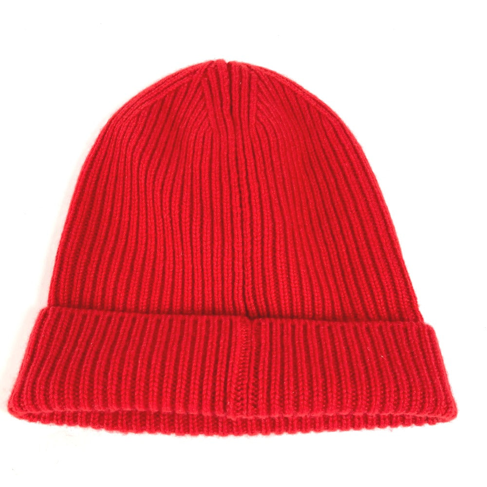 Louis Vuitton Knit cashmere Bonnet Ahead Red Logo Hat