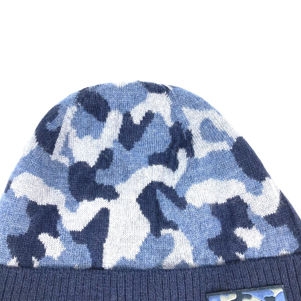 Louis Vuitton Knit M70725 beanie knit Wool Blue Apparel