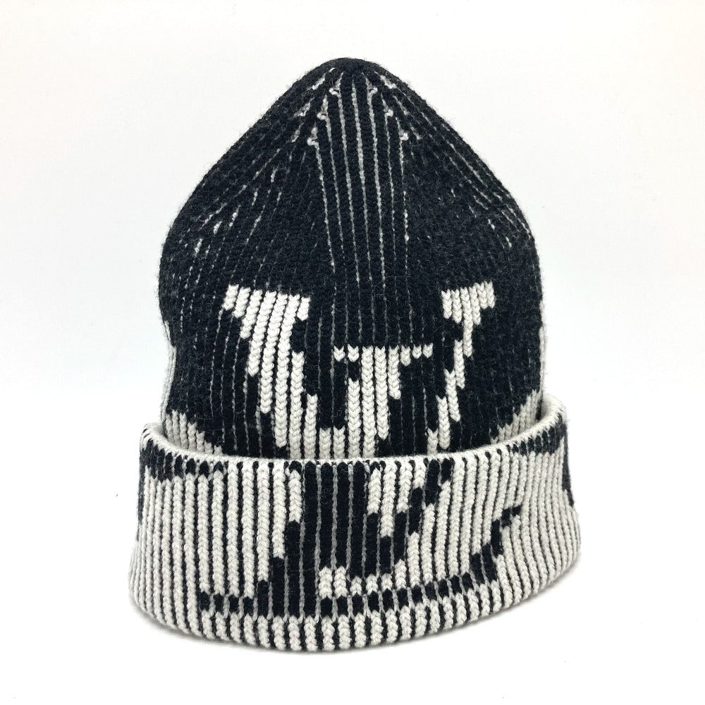 Louis Vuitton Knit M77997 Bonnet Rib Flower Monogram Wool Black Apparel