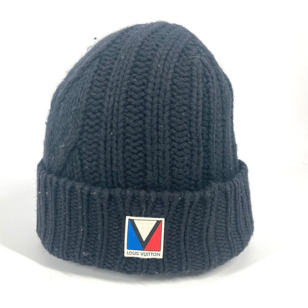 Louis Vuitton Knit M75377 Wool Black Logo Apparel