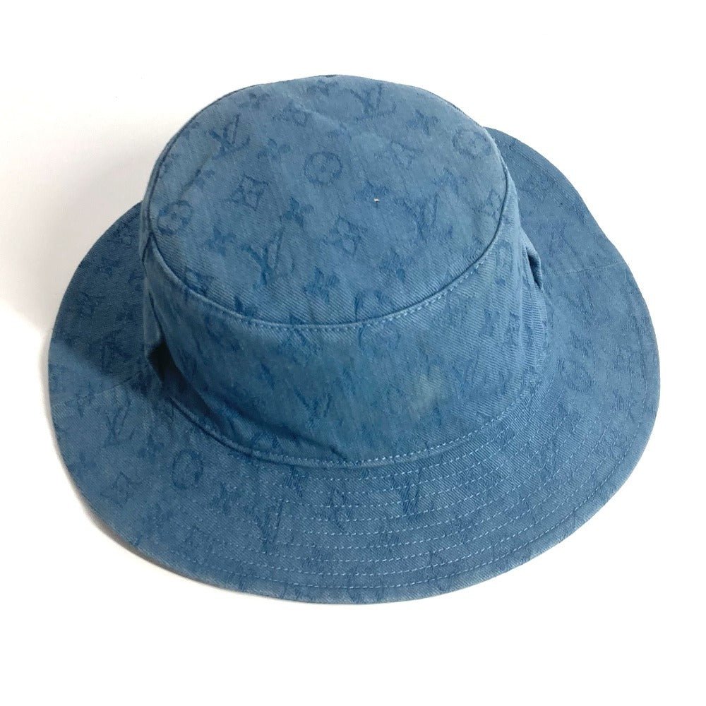 Louis Vuitton M77591 Polyester Shapka Skater Color Monogram Cotton Blue Hat